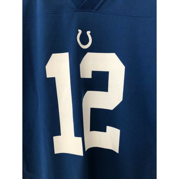 NFL Team Apparel Indianapolis Colts Andrew Luck Blue Short Sleeve Jersey Boy's S - Picture 2 of 8